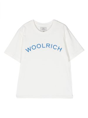 Woolrich Kids varsity logo-print t-shirt - White