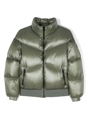 Woolrich Kids zip-up quilted puffer jacket - Green