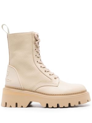 Woolrich lace-up ankle leather boots - Neutrals