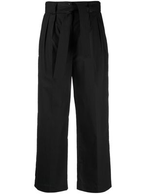 Woolrich lace-up wide-leg trousers - Black