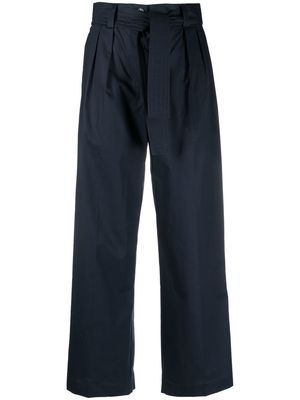 Woolrich lace-up wide-leg trousers - Blue