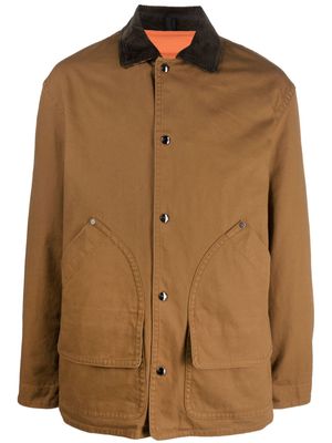 Woolrich layered-detail shirt jacket - Brown