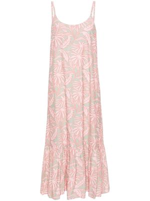 Woolrich leaf-print maxi dress - Pink