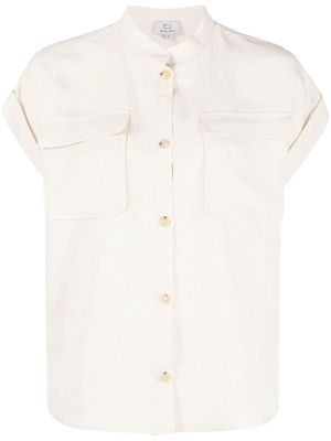 Woolrich linen blend rolled-sleeve shirt - Neutrals