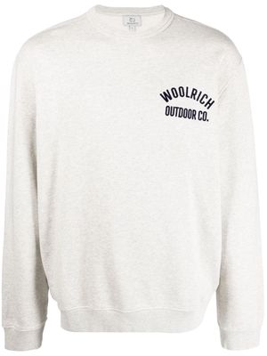 Woolrich logo-embossed organic-cotton sweatshirt - Grey