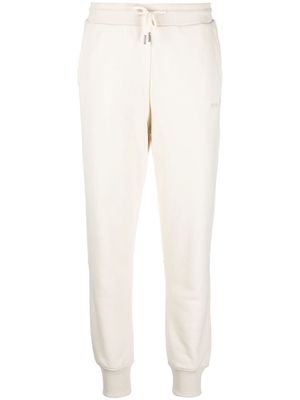 Woolrich logo-embroidered cotton track pants - Neutrals