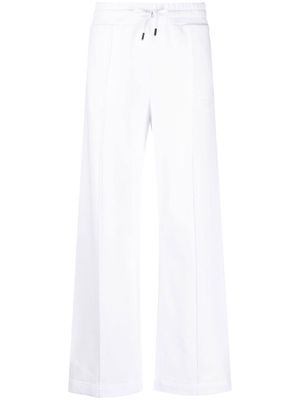 Woolrich logo-embroidered cotton track pants - White