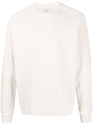 Woolrich logo-embroidered crew-neck sweatshirt - Neutrals