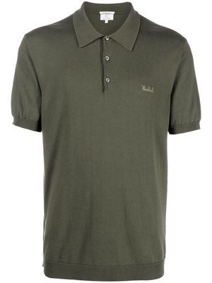 Woolrich logo-embroidered knitted polo shirt - Green