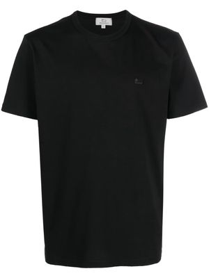 Woolrich logo-embroidered short-sleeve cotton T-shirt - Black