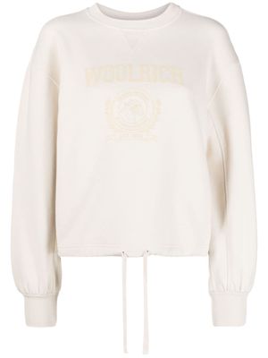 Woolrich logo-flocked sweatshirt - Neutrals