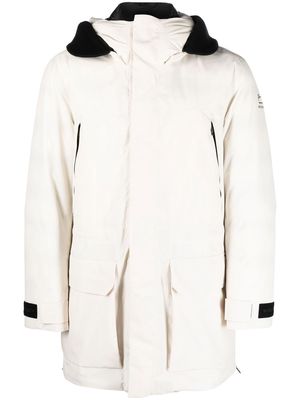 Woolrich logo-hood padded jacket - Neutrals