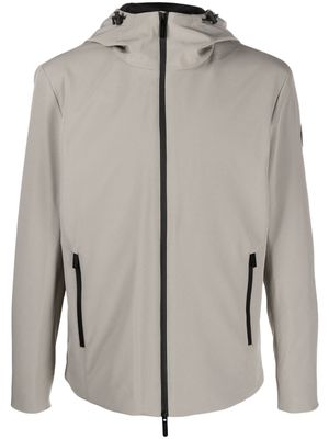 Woolrich logo-patch drawstring-hood jacket - Grey