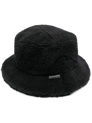 Woolrich logo-patch fleece bucket hat - Black