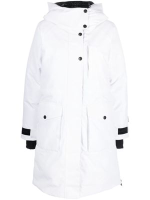 Woolrich logo-patch hooded parka coat - White