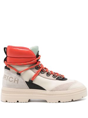 Woolrich logo-patch panelled boots - Neutrals