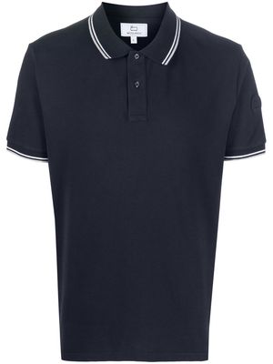 Woolrich logo-patch polo shirt - Blue