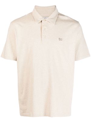 Woolrich logo-patch short-sleeved polo shirt - Neutrals