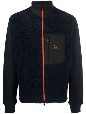 Woolrich logo-print fleece jacket - Blue
