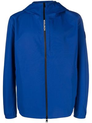Woolrich logo-print hooded jacket - Blue