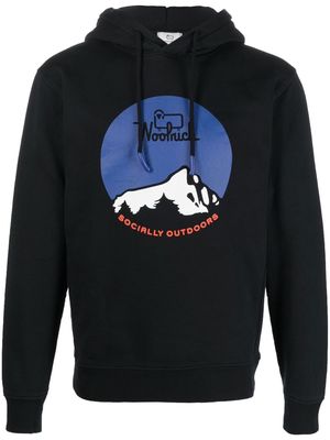 Woolrich Logo-print long-sleeve hoodie - Black