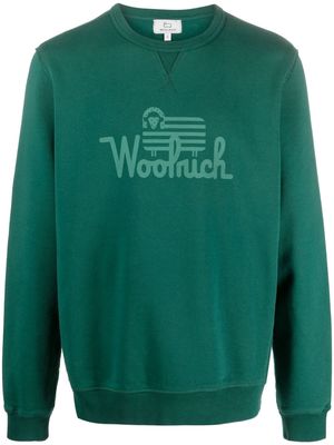 Woolrich logo-print organic-cotton sweatshirt - Green