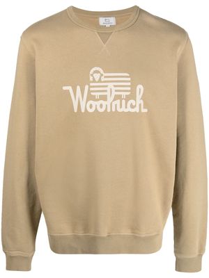 Woolrich logo-print organic-cotton sweatshirt - Neutrals