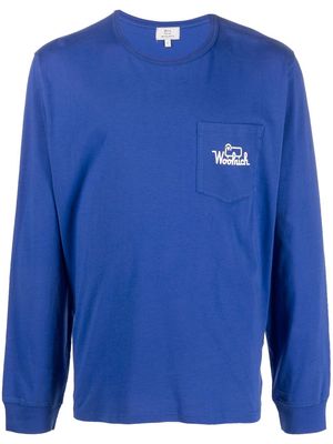 Woolrich logo-print organic cotton T-shirt - Blue
