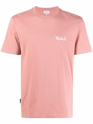 Woolrich logo-print organic cotton T-shirt - Pink
