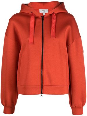 Woolrich logo-print strap zip-up hoodie - Red