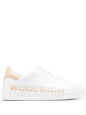 Woolrich logo-print two-tone sneakers - White