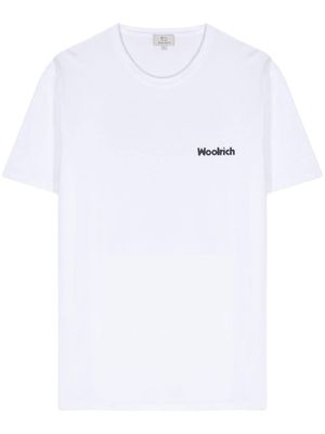 Woolrich logo-rubberised cotton T-shirt - White