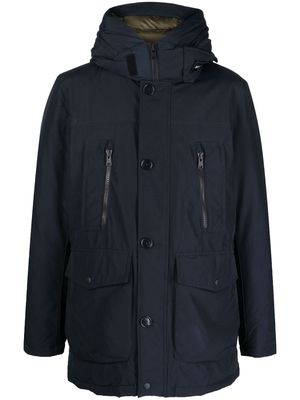 Woolrich long-sleeve hooded padded coat - Blue