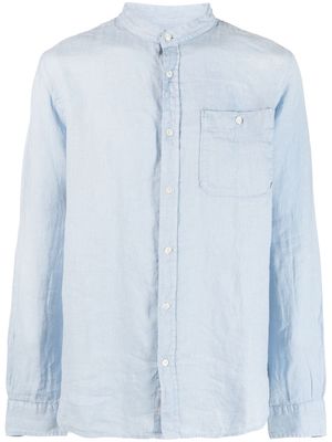 Woolrich long-sleeve linen shirt - Blue