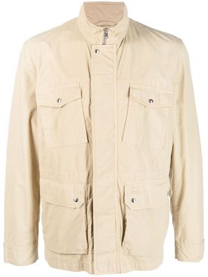 Woolrich long-sleeve zip-up cotton jacket - Neutrals
