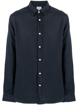 Woolrich long-sleeved linen shirt - Blue