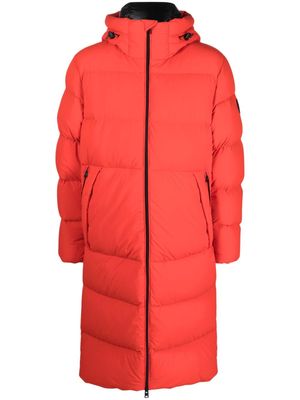 Woolrich mid-length hooded padded coat - Red