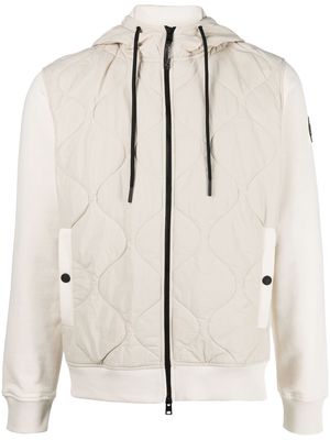 Woolrich MixMedia panelled hooded jacket - Neutrals