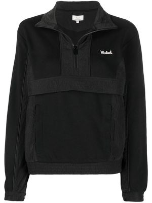 Woolrich panelled logo-patch sweatshirt - Black