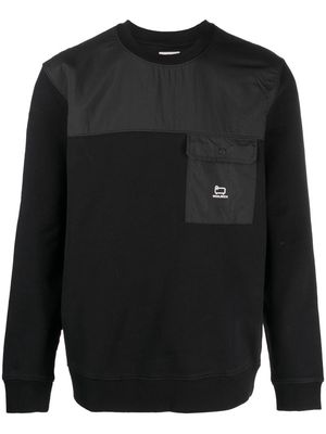 Woolrich panelled organic-cotton sweatshirt - Black