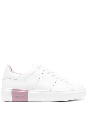 Woolrich perforated-embellishment leather sneakers - White