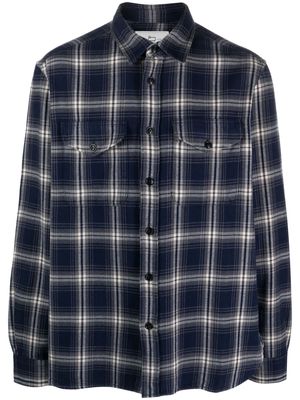 Woolrich plaid-check flannel shirt - Blue