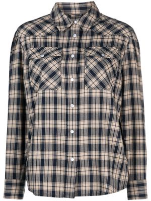 Woolrich plaid-check long-sleeve flannel shirt - Neutrals