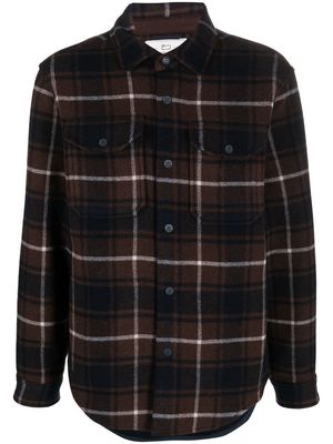 Woolrich plaid-check shirt jacket - Brown