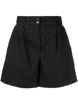 Woolrich pleat-detail high-waisted shorts - Black