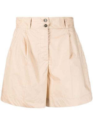 Woolrich pleat-detail high-waisted shorts - Neutrals