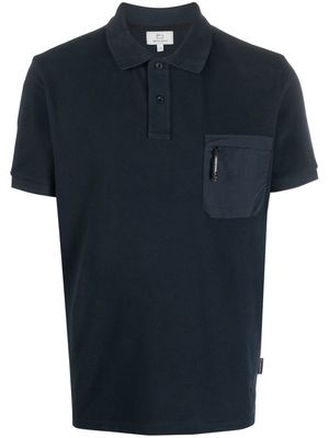 Woolrich pocket-detail short-sleeved polo shirt - Blue