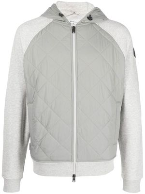 Woolrich quilted panel fleece hoodie - Grey