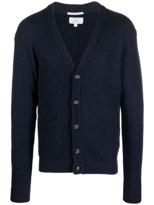 Woolrich ribbed button-up cardigan - Blue