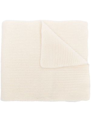 Woolrich ribbed cashmere scarf - White